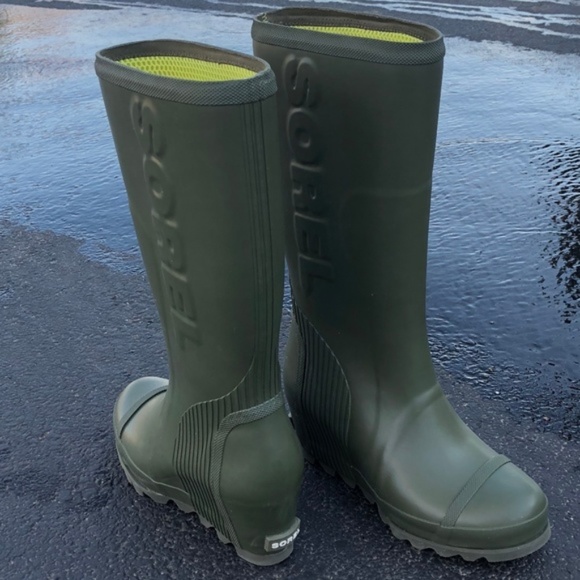 Sorel Shoes - SOREL JOAN RAIN WEDGE TALL BOOT NWB